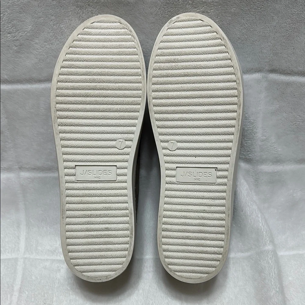 J/SLIDES‎ Tan and White Platform Sneakers